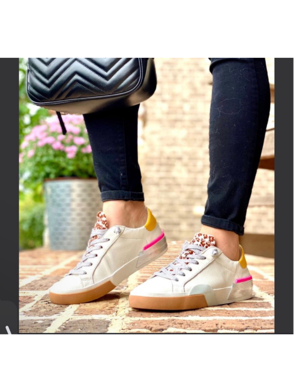 Dolce Vita Zina Multicolor Sneaker Pink White Leopard- Size 10